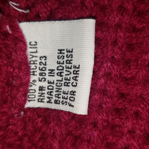 Western Connection Cable Knit Pullover Sweater Fuscia Large - Picture 9 of 11